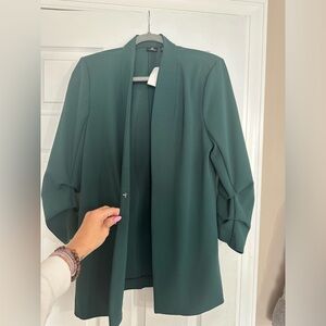 New Dark green blazer with 3/4 sleeves